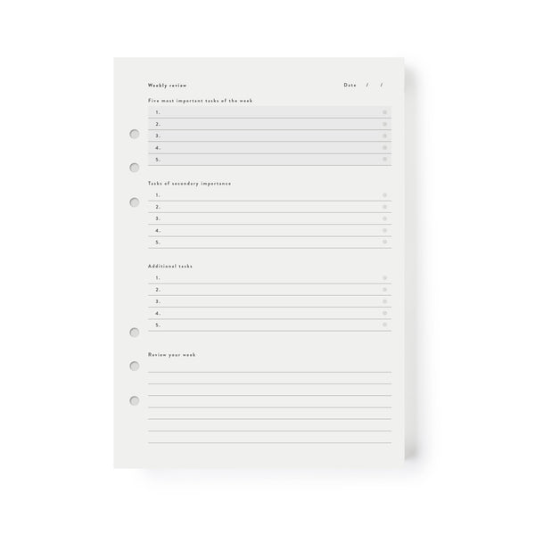 Agenda Inserts - Daily Planner Productivity Insert Pages – Mål Paper